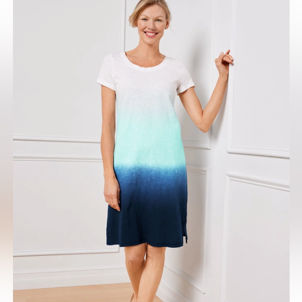 T by TALBOTS - SUPERSOFT SLUB SHORT SLEEVE DRESS